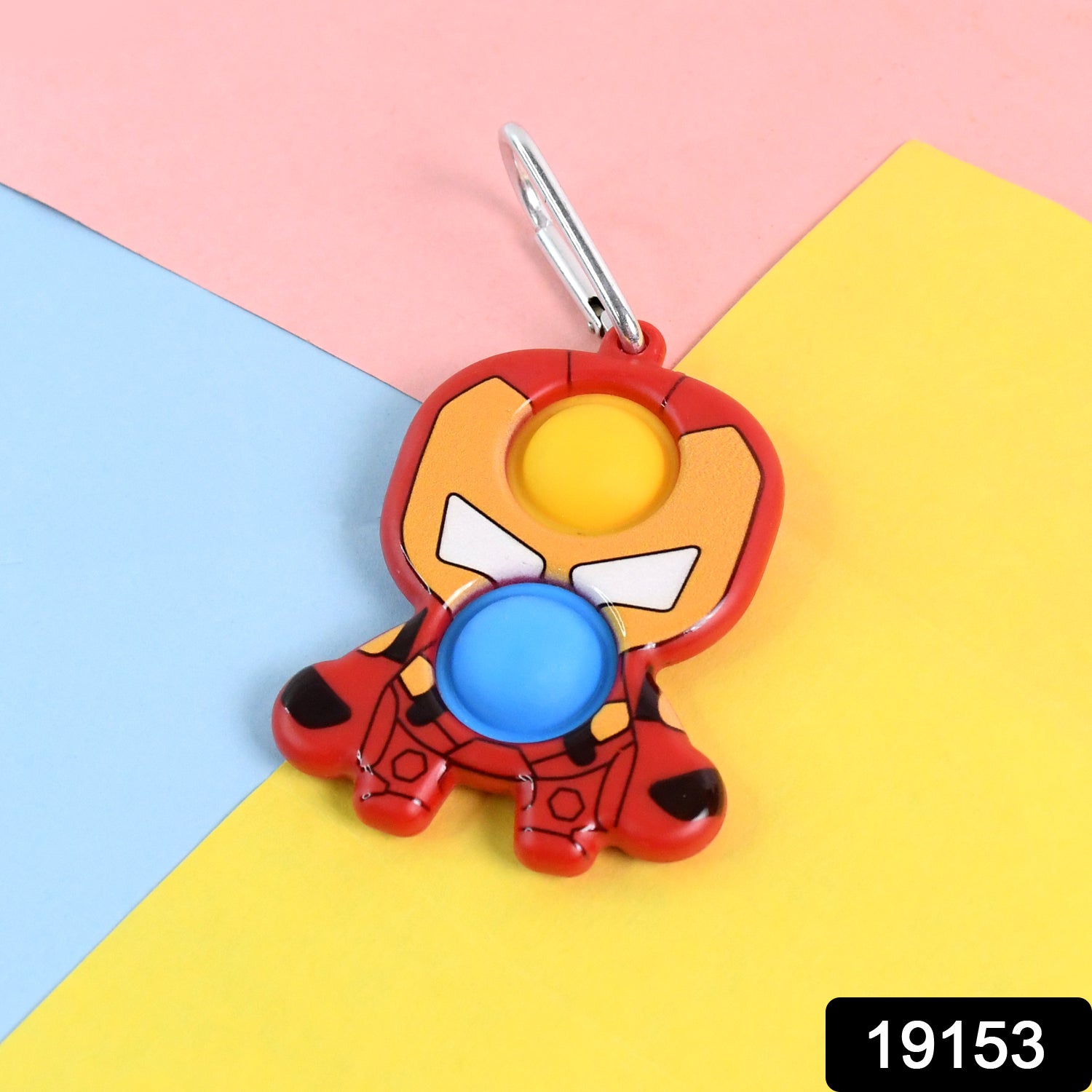 Superhero Themed Iron Man Shape Keychain Pop It Toy (1 Pc) Superhero Themed Iron Man Shape Keychain Pop It Toy (1 Pc)